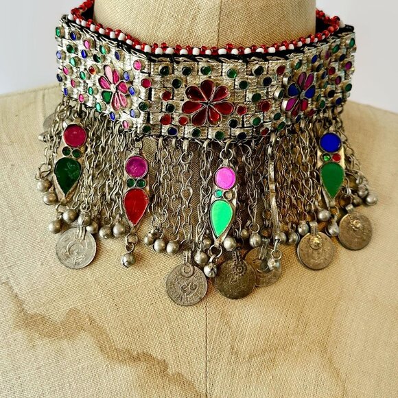 Boho Choker, Afghan, Coins, Arm Band, Anklet, Middle Eastern, Belly Dance, Boho - Picture 2 of 6